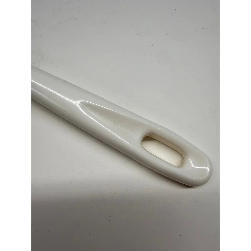 Chrome Plated Metal Ice Cream Scoop with White Plastic Handle 8.5 Inch